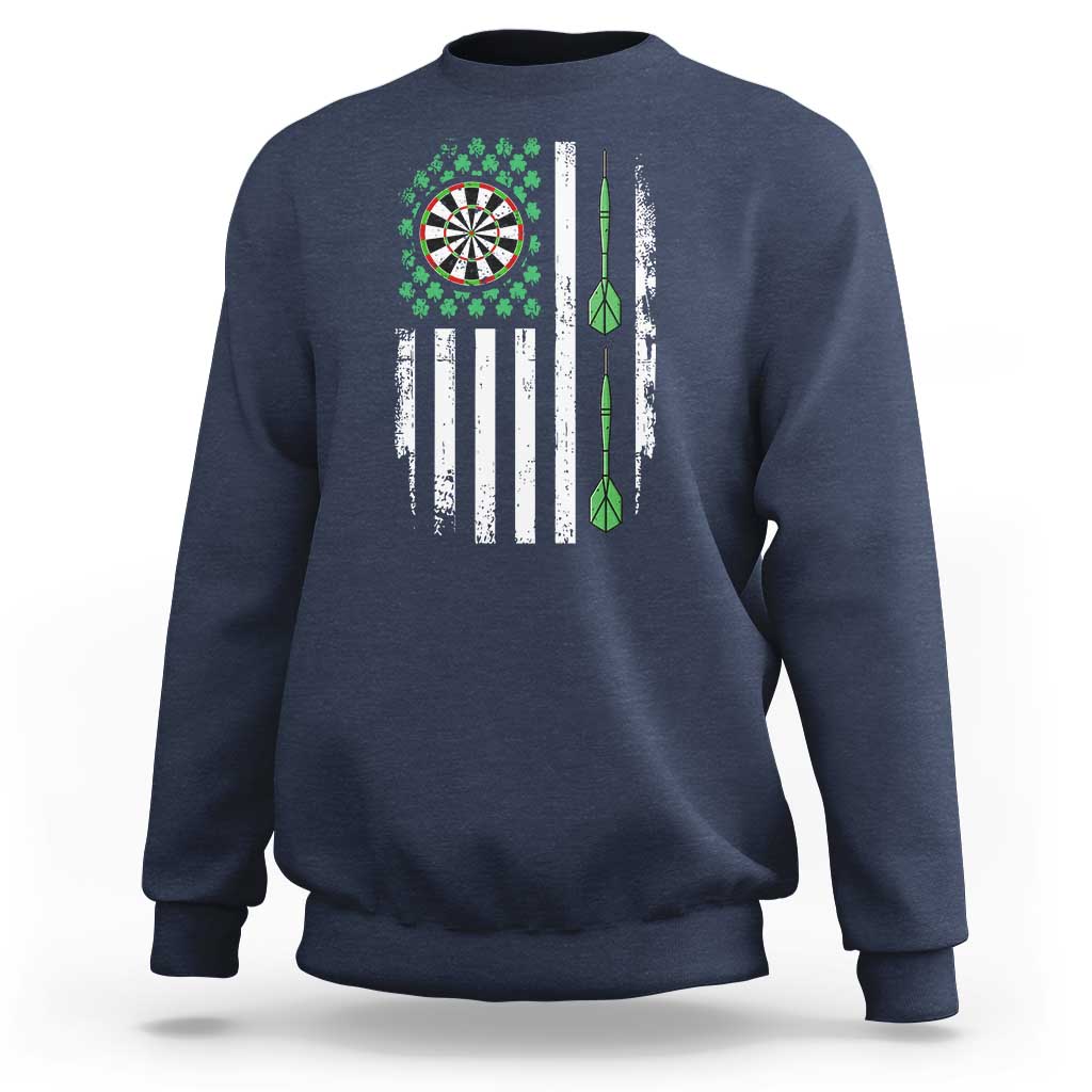 Irish American Darts Shamrock Flag Gift Sweatshirt