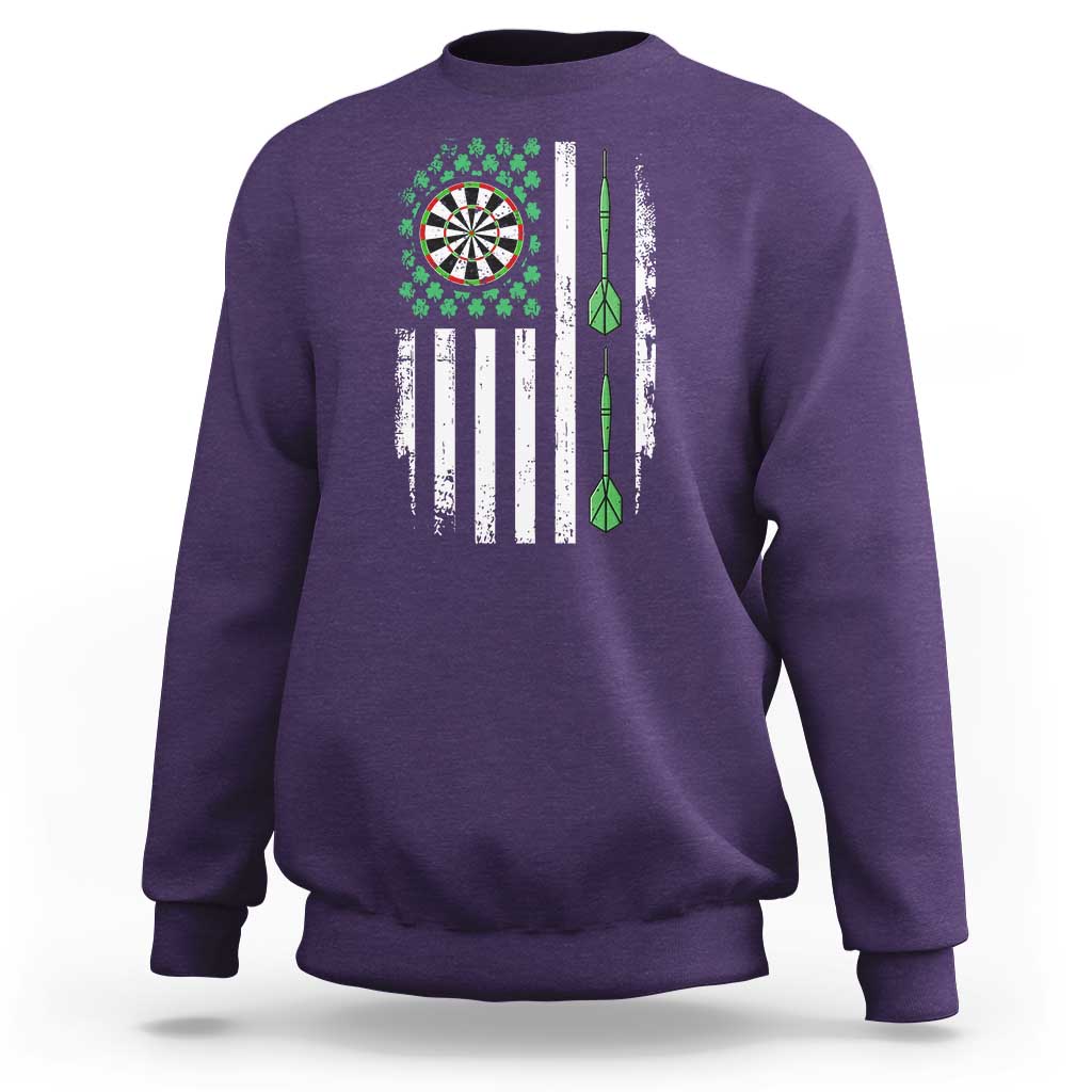 Irish American Darts Shamrock Flag Gift Sweatshirt