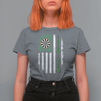 Irish American Darts Shamrock Flag Gift T Shirt For Women