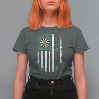 Irish American Darts Shamrock Flag Gift T Shirt For Women