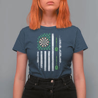 Irish American Darts Shamrock Flag Gift T Shirt For Women