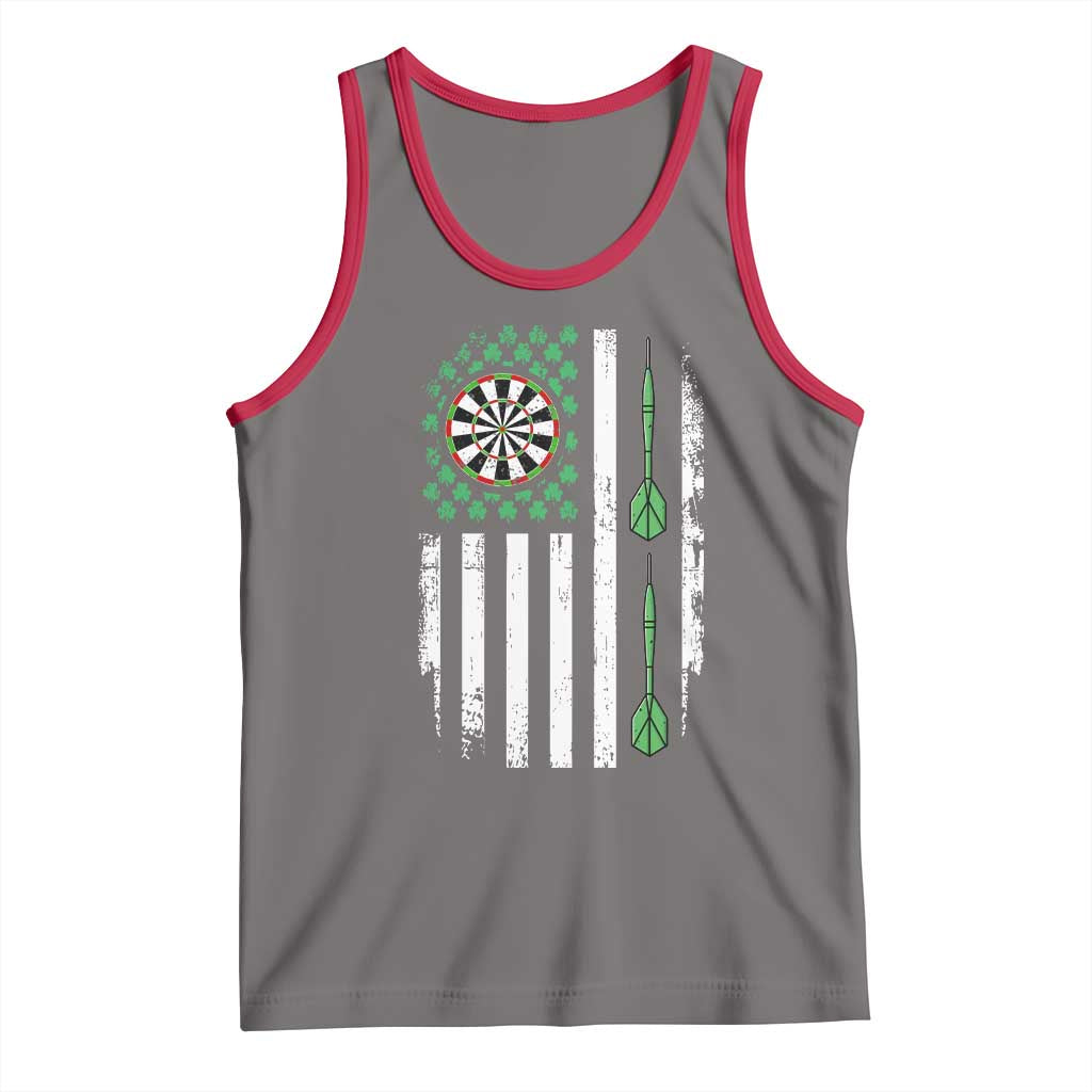 Irish American Darts Shamrock Flag Gift Tank Top