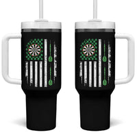 Irish American Darts Shamrock Flag Gift Tumbler With Handle
