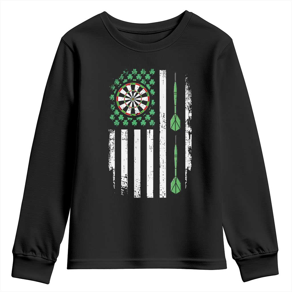 Irish American Darts Shamrock Flag Gift Youth Sweatshirt