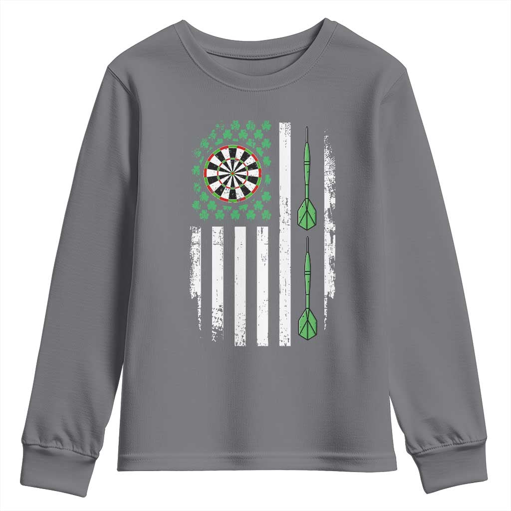 Irish American Darts Shamrock Flag Gift Youth Sweatshirt