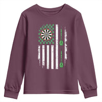 Irish American Darts Shamrock Flag Gift Youth Sweatshirt