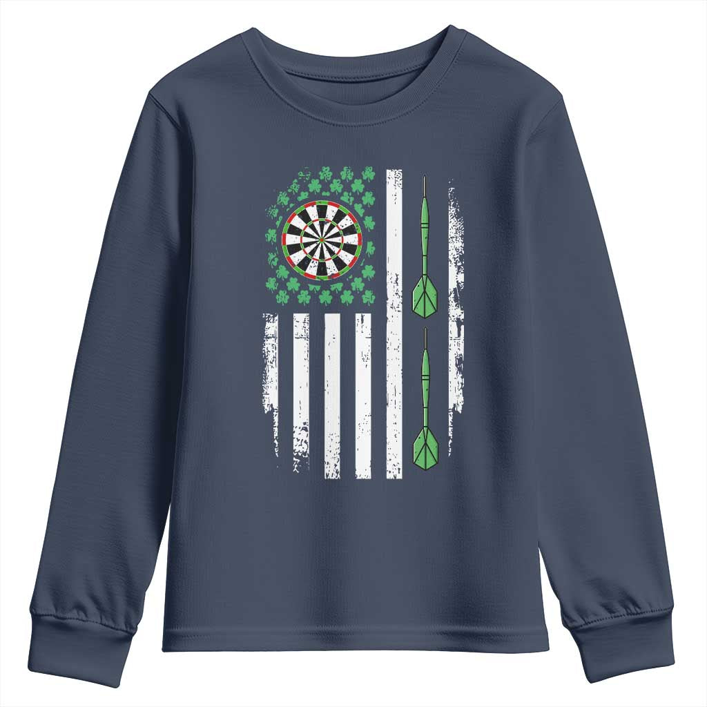 Irish American Darts Shamrock Flag Gift Youth Sweatshirt