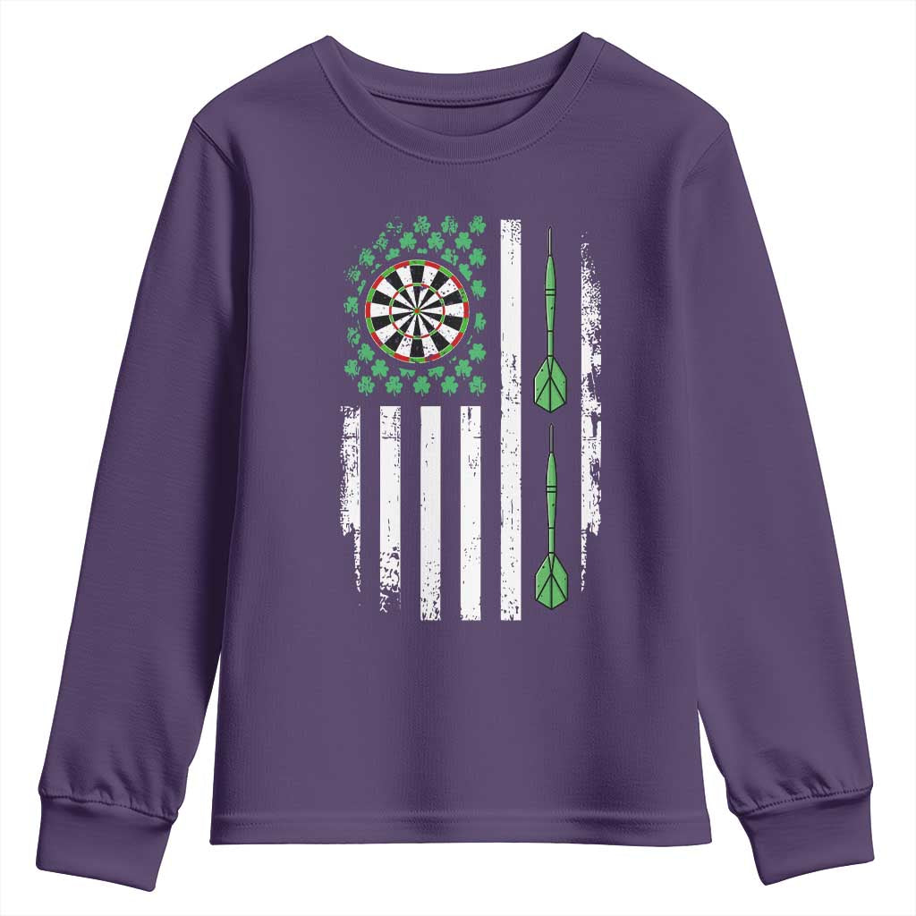 Irish American Darts Shamrock Flag Gift Youth Sweatshirt