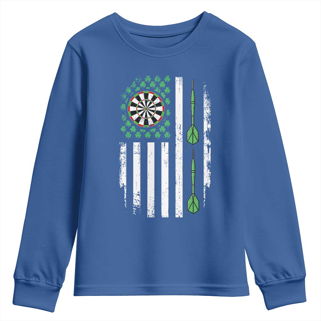Irish American Darts Shamrock Flag Gift Youth Sweatshirt
