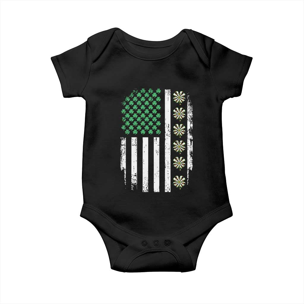 Vintage Shamrock Lucky Darts Baby Onesie St Patricks Day Gift
