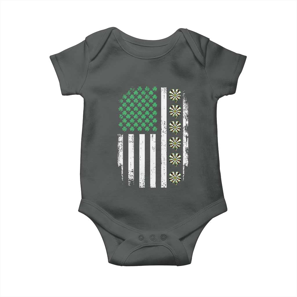 Vintage Shamrock Lucky Darts Baby Onesie St Patricks Day Gift
