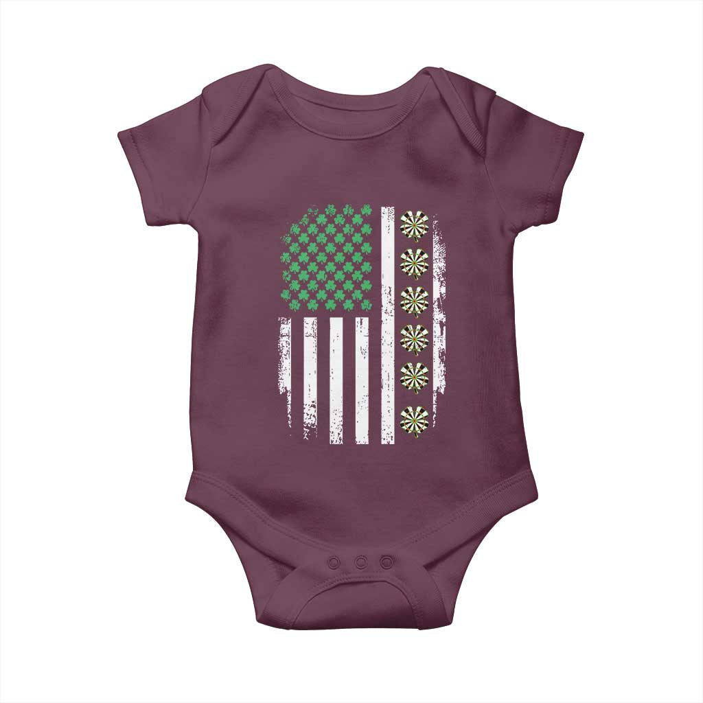 Vintage Shamrock Lucky Darts Baby Onesie St Patricks Day Gift