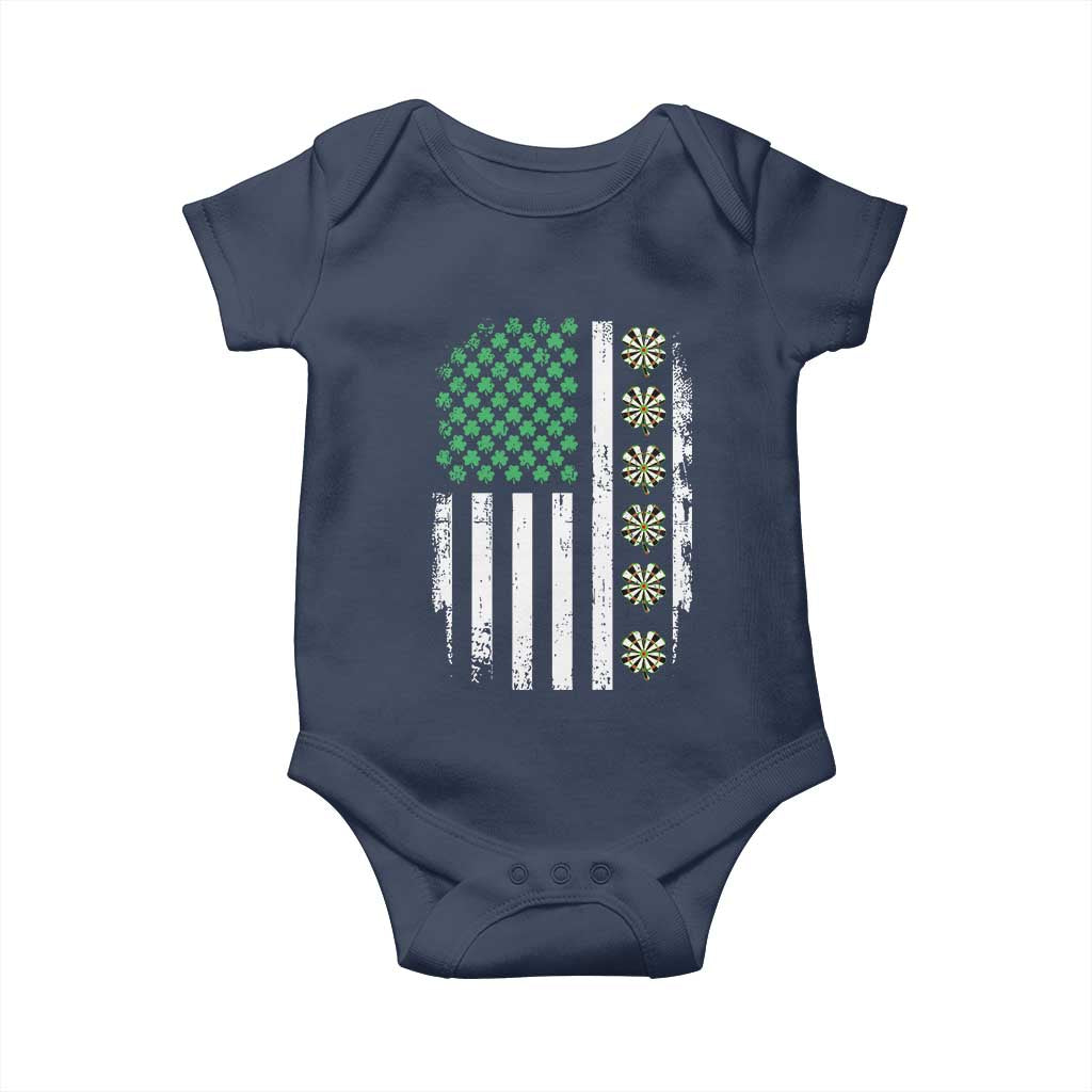 Vintage Shamrock Lucky Darts Baby Onesie St Patricks Day Gift