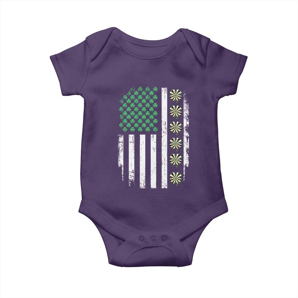 Vintage Shamrock Lucky Darts Baby Onesie St Patricks Day Gift
