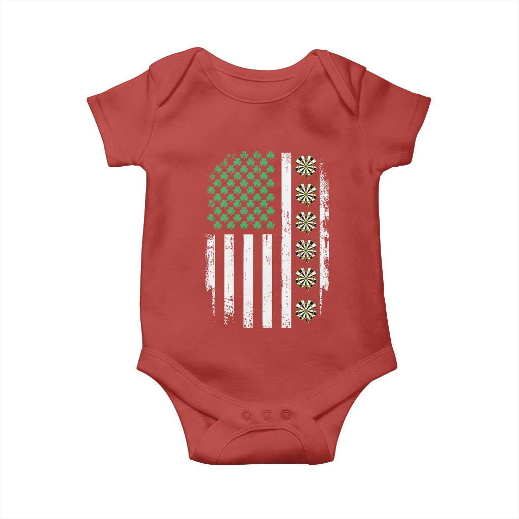 Vintage Shamrock Lucky Darts Baby Onesie St Patricks Day Gift