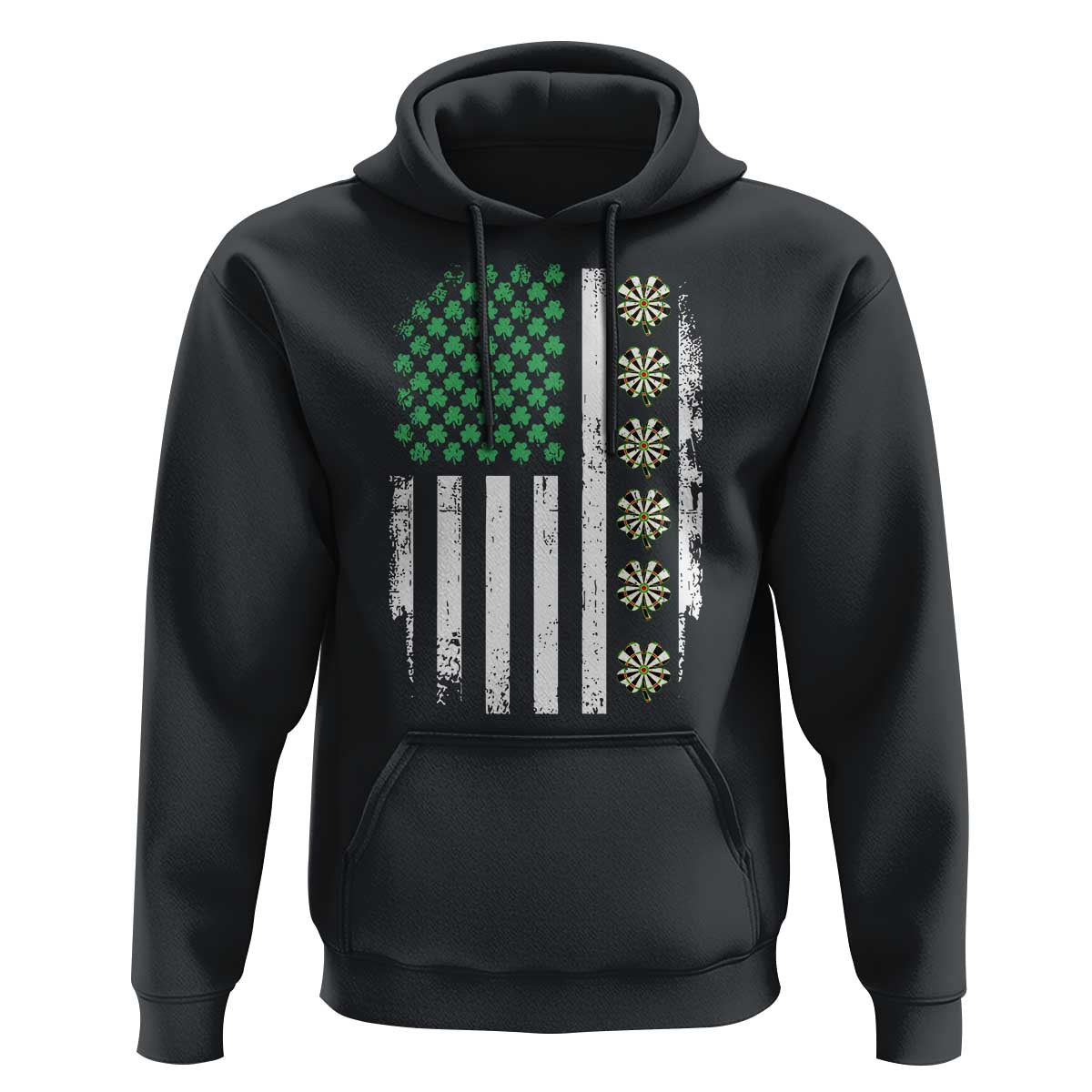 Vintage Shamrock Lucky Darts Hoodie St Patricks Day Gift