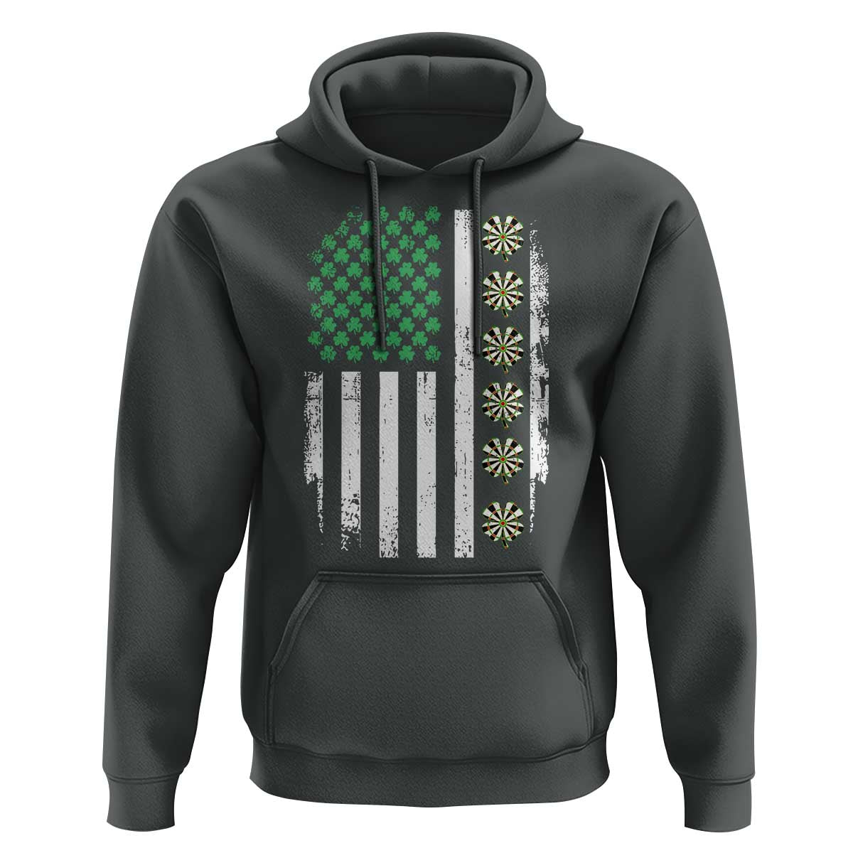 Vintage Shamrock Lucky Darts Hoodie St Patricks Day Gift