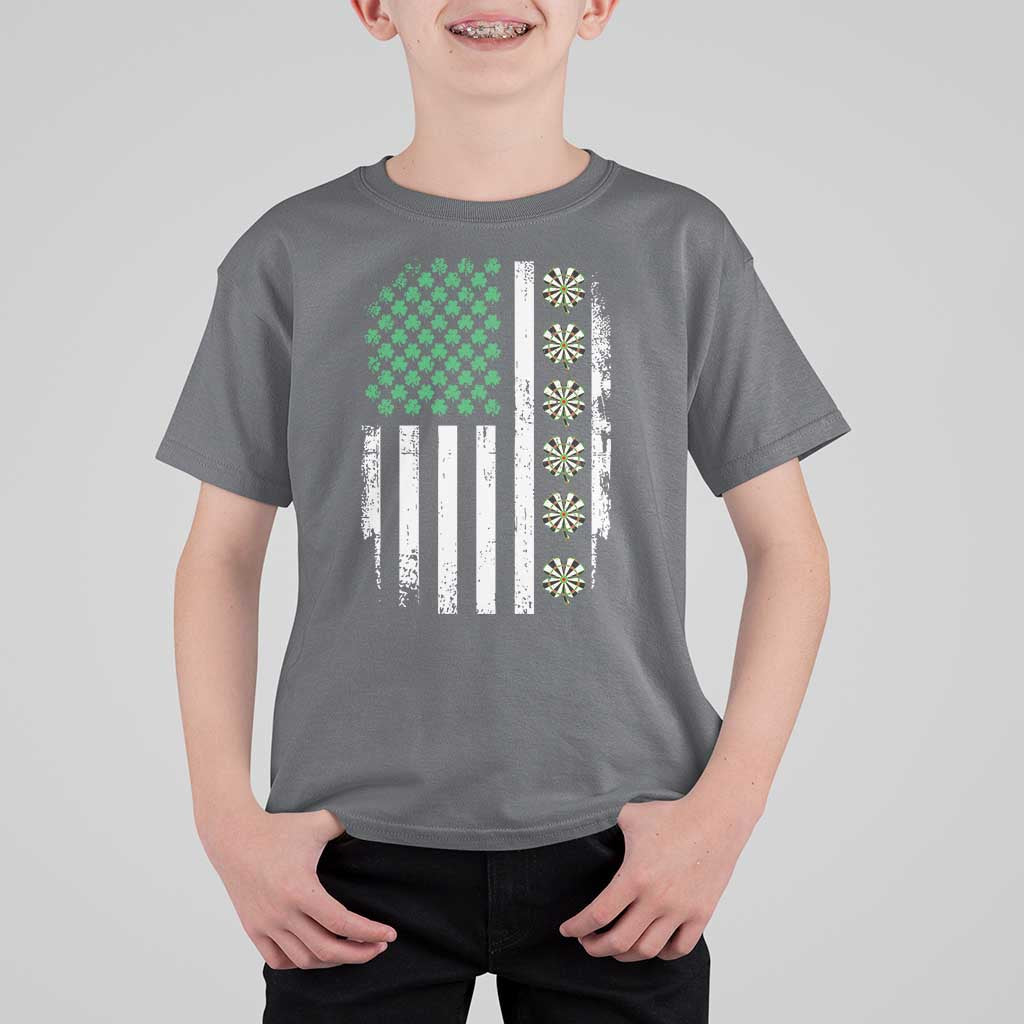 Vintage Shamrock Lucky Darts T Shirt For Kid St Patricks Day Gift