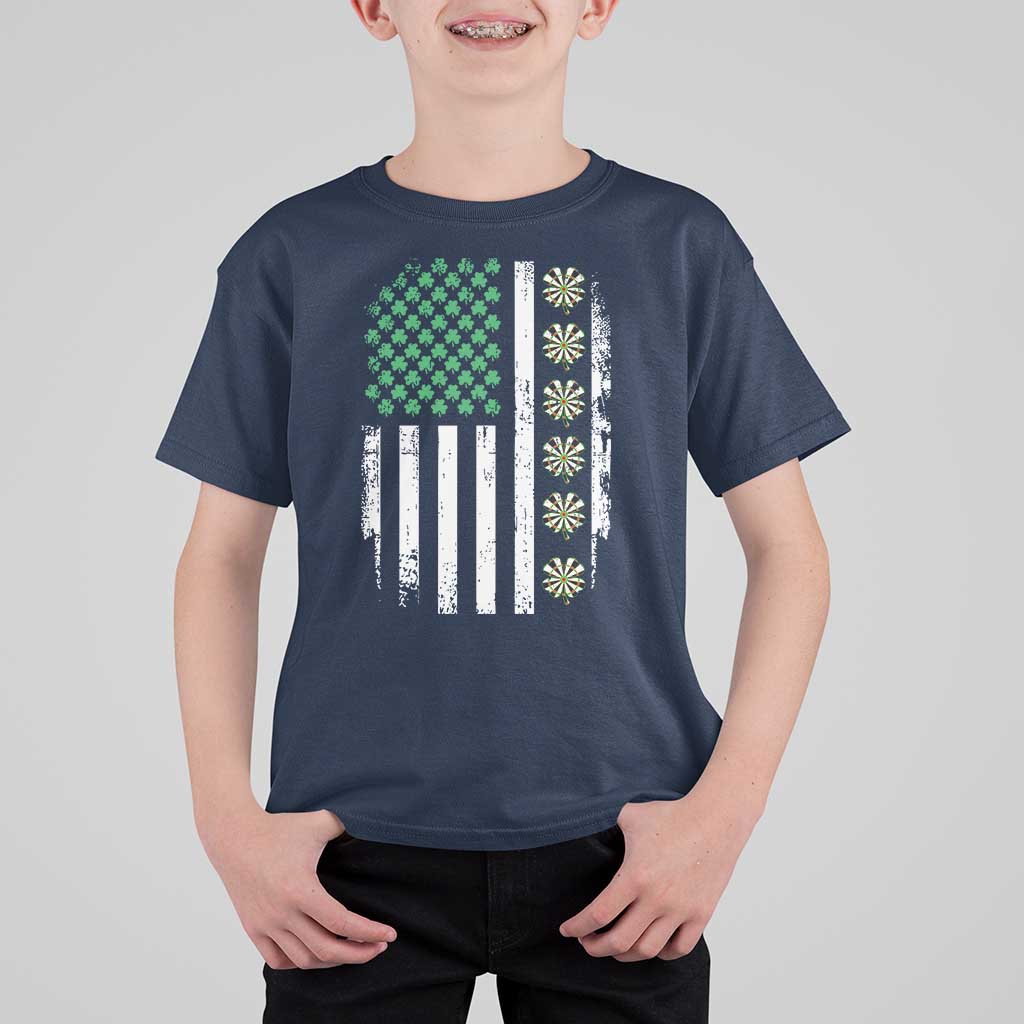 Vintage Shamrock Lucky Darts T Shirt For Kid St Patricks Day Gift
