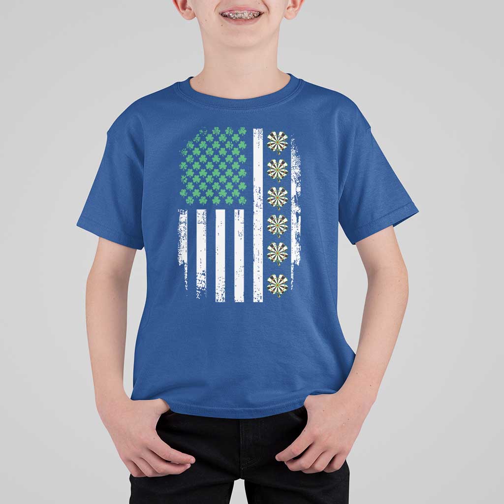 Vintage Shamrock Lucky Darts T Shirt For Kid St Patricks Day Gift