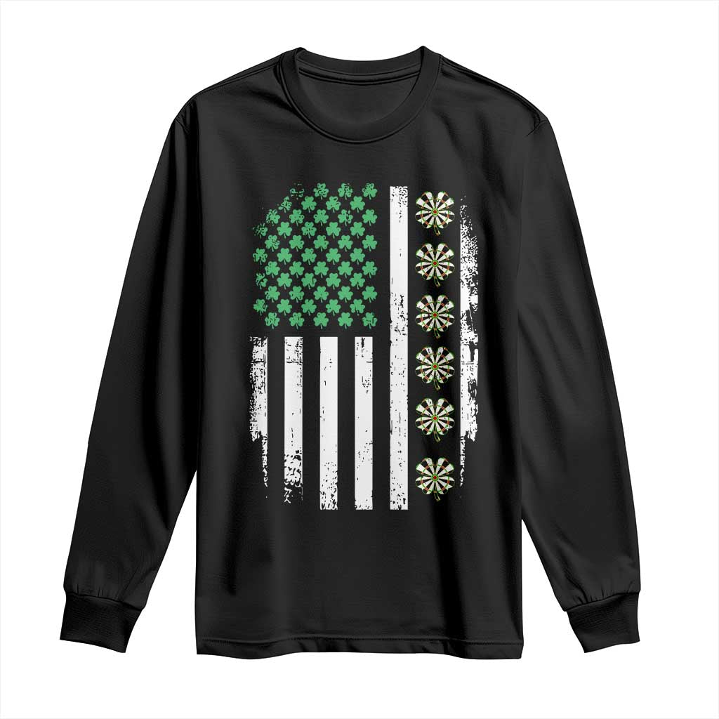 Vintage Shamrock Lucky Darts Long Sleeve Shirt St Patricks Day Gift