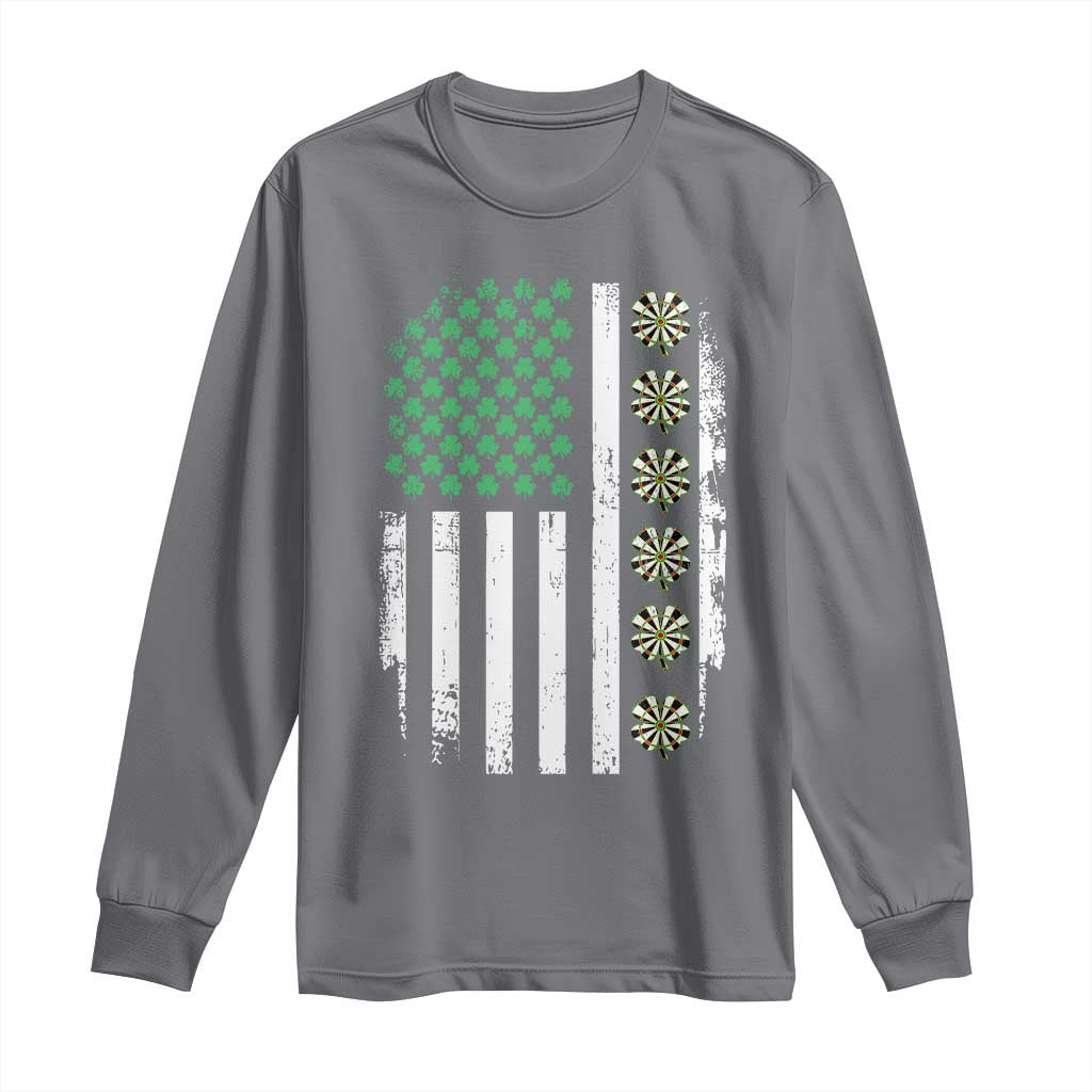 Vintage Shamrock Lucky Darts Long Sleeve Shirt St Patricks Day Gift