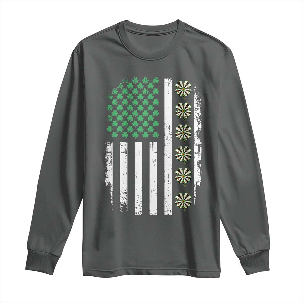 Vintage Shamrock Lucky Darts Long Sleeve Shirt St Patricks Day Gift
