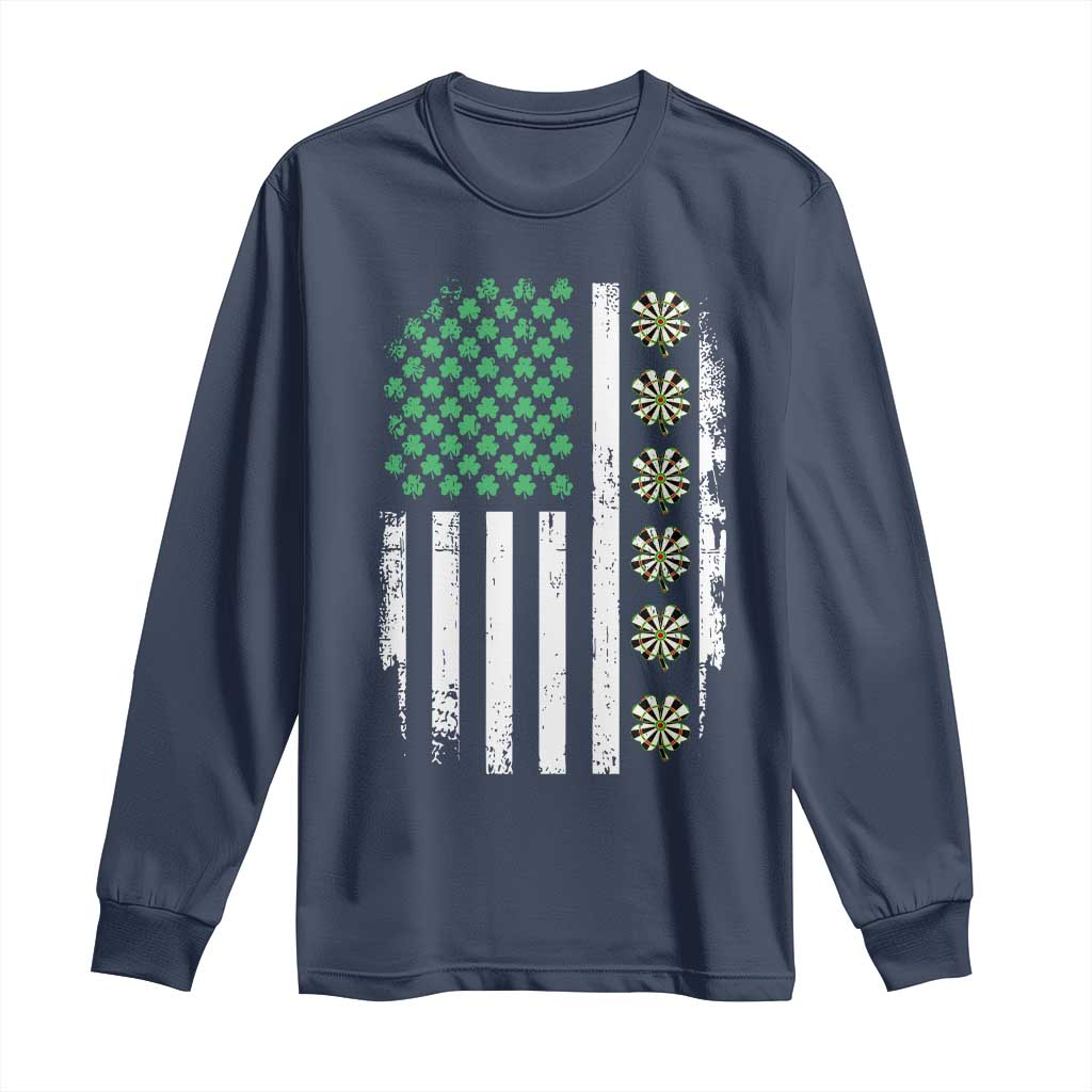 Vintage Shamrock Lucky Darts Long Sleeve Shirt St Patricks Day Gift