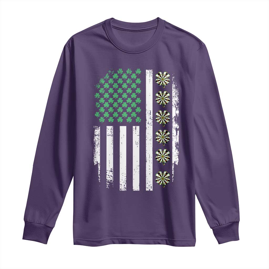 Vintage Shamrock Lucky Darts Long Sleeve Shirt St Patricks Day Gift