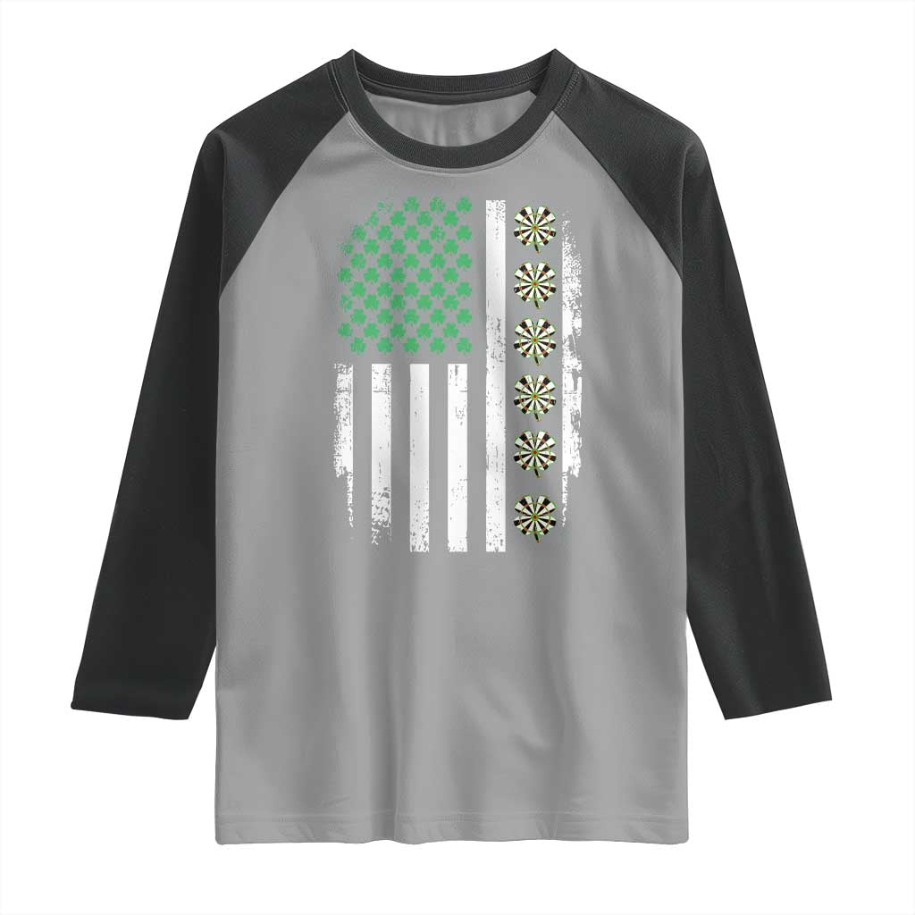 Vintage Shamrock Lucky Darts Raglan Shirt St Patricks Day Gift