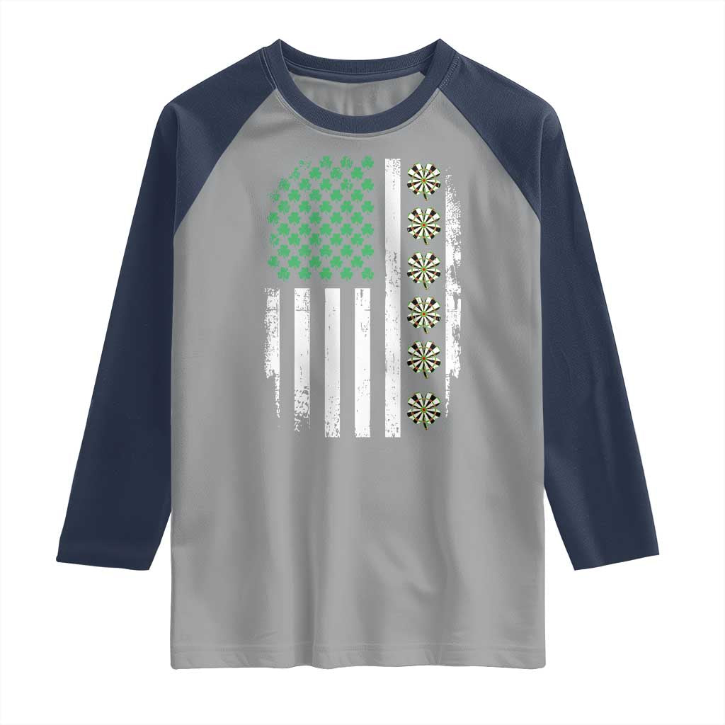 Vintage Shamrock Lucky Darts Raglan Shirt St Patricks Day Gift