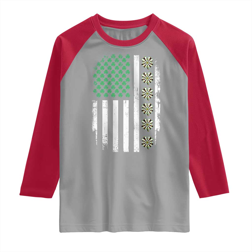 Vintage Shamrock Lucky Darts Raglan Shirt St Patricks Day Gift