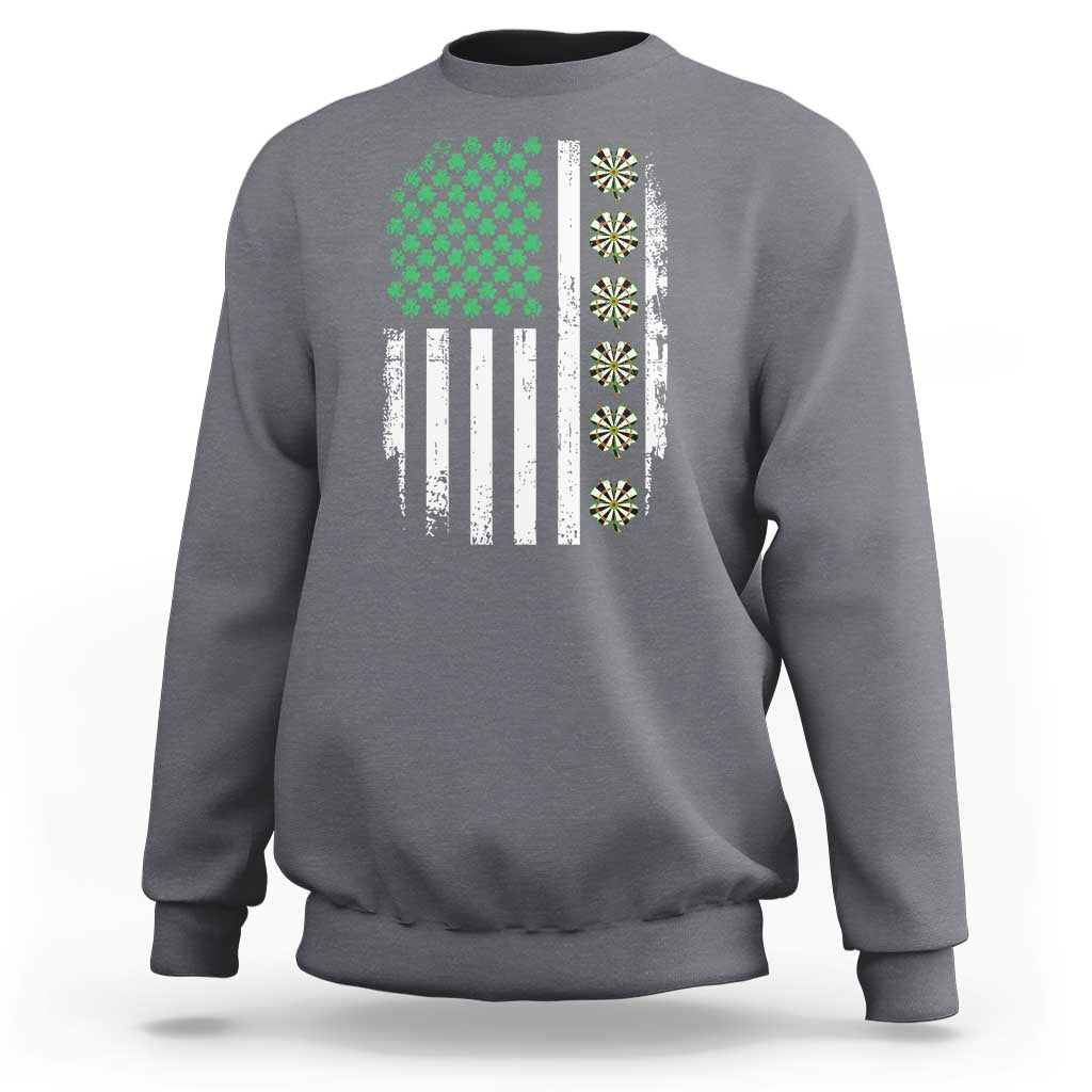 Vintage Shamrock Lucky Darts Sweatshirt St Patricks Day Gift