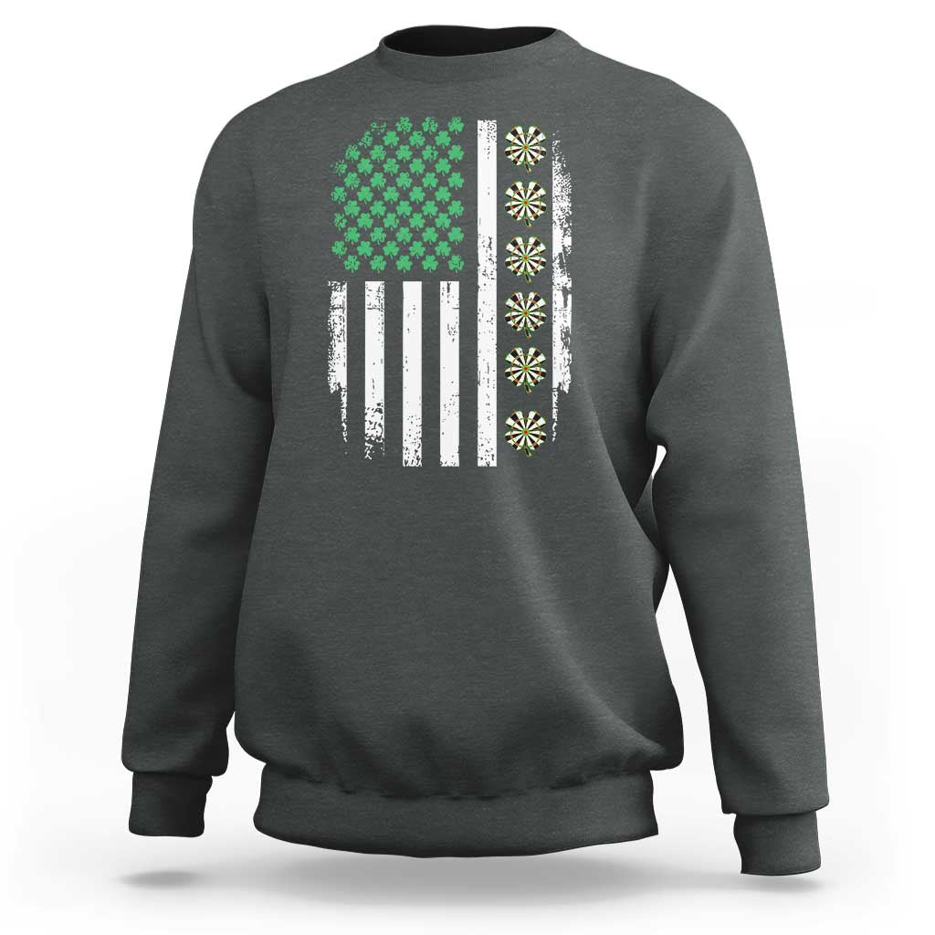 Vintage Shamrock Lucky Darts Sweatshirt St Patricks Day Gift