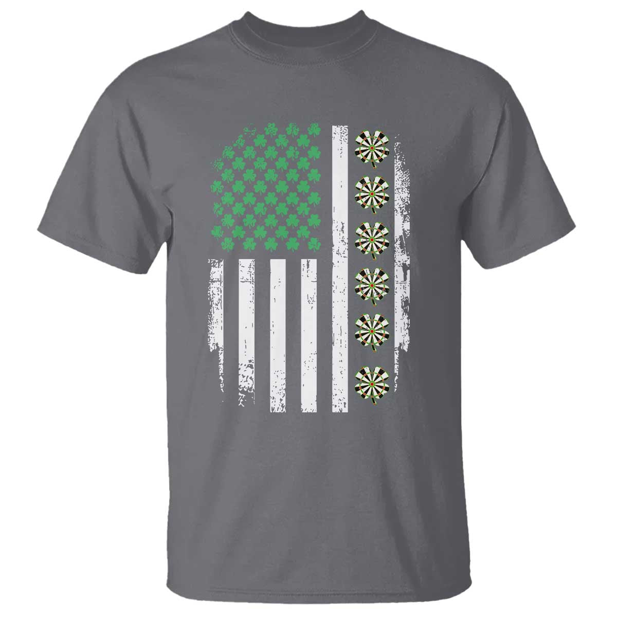Vintage Shamrock Lucky Darts T Shirt St Patricks Day Gift