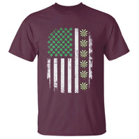 Vintage Shamrock Lucky Darts T Shirt St Patricks Day Gift