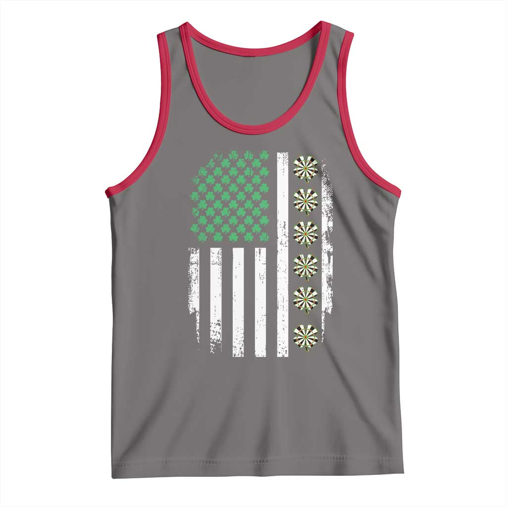Vintage Shamrock Lucky Darts Tank Top St Patricks Day Gift