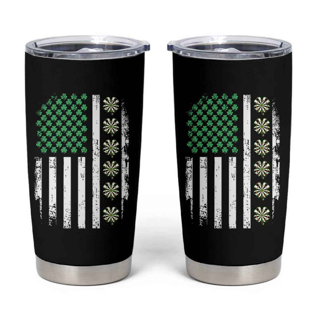 Vintage Shamrock Lucky Darts Tumbler Cup St Patricks Day Gift