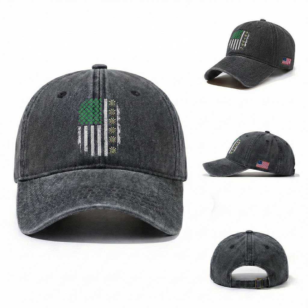Vintage Shamrock Lucky Darts Washed Cotton Baseball Cap St Patricks Day Gift
