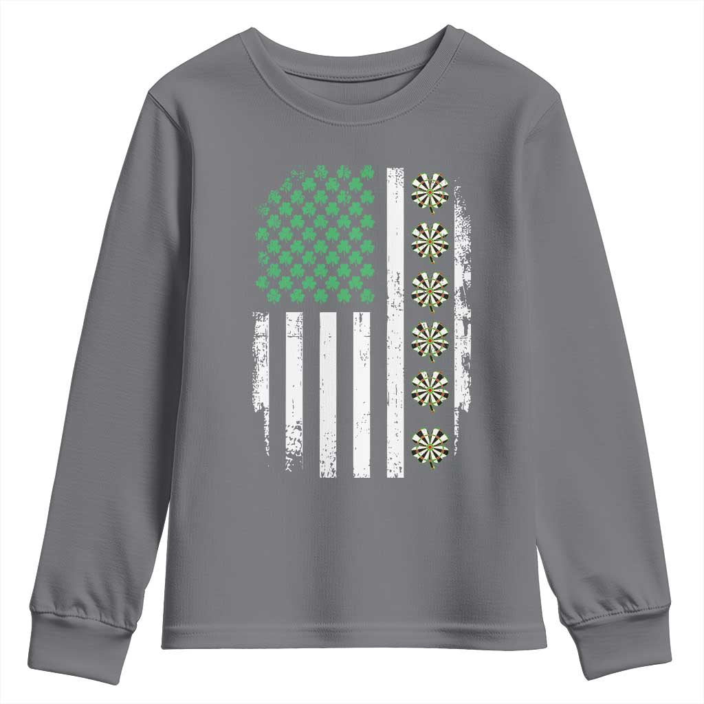 Vintage Shamrock Lucky Darts Youth Sweatshirt St Patricks Day Gift