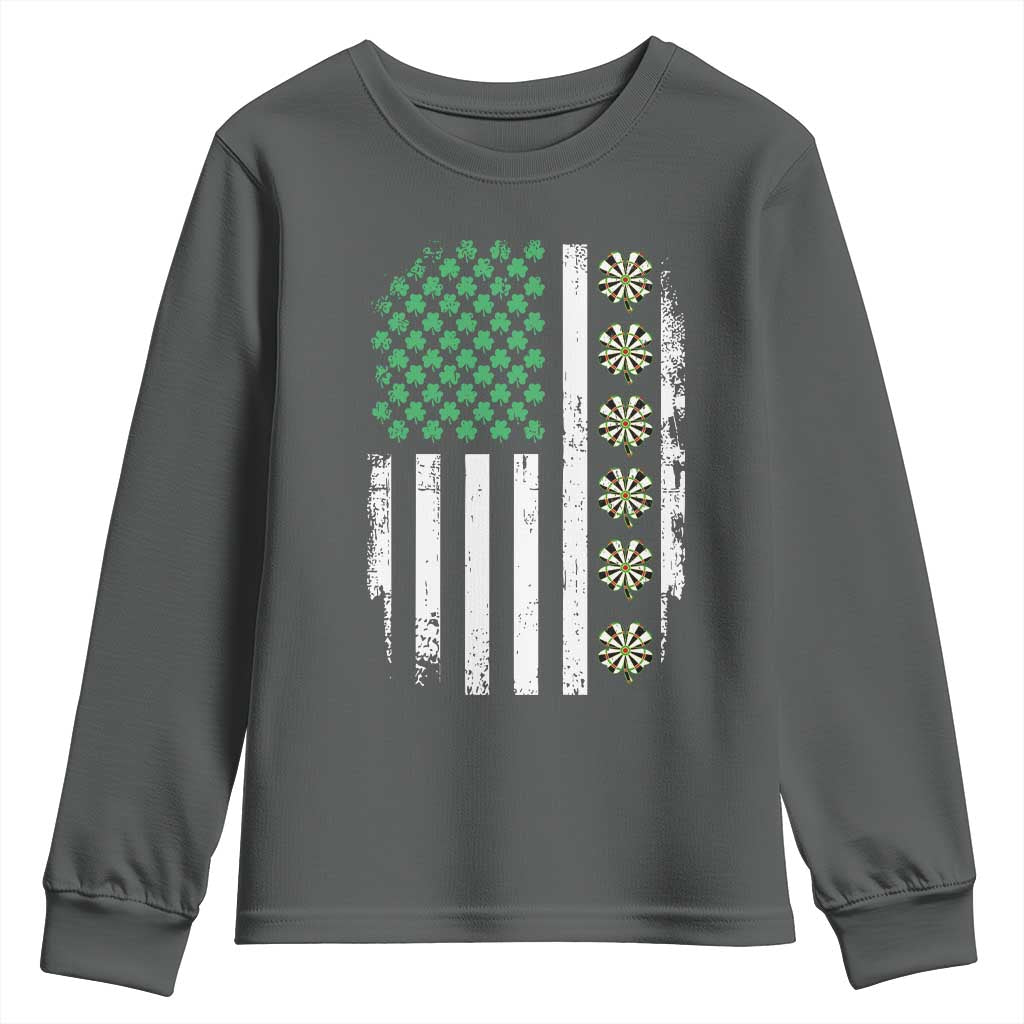 Vintage Shamrock Lucky Darts Youth Sweatshirt St Patricks Day Gift