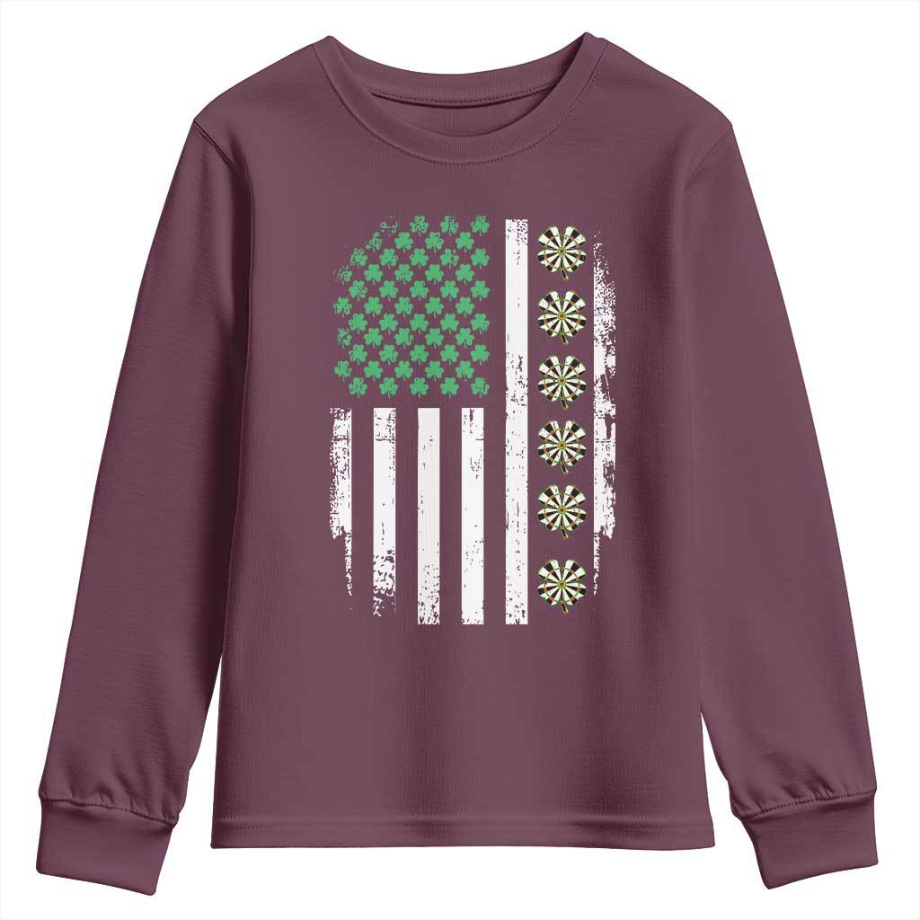 Vintage Shamrock Lucky Darts Youth Sweatshirt St Patricks Day Gift