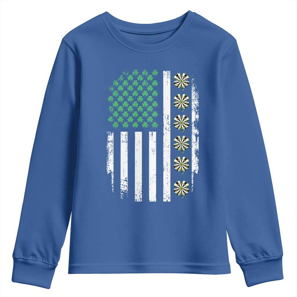 Vintage Shamrock Lucky Darts Youth Sweatshirt St Patricks Day Gift
