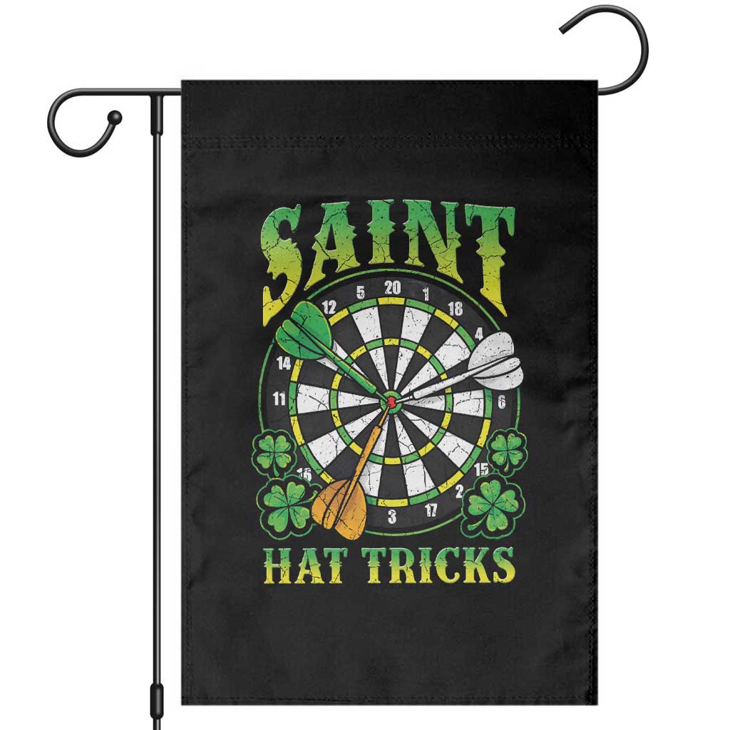 Funny Darts St Patricks Day Gift Garden Flag Saint Hat Tricks