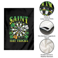 Funny Darts St Patricks Day Gift Garden Flag Saint Hat Tricks