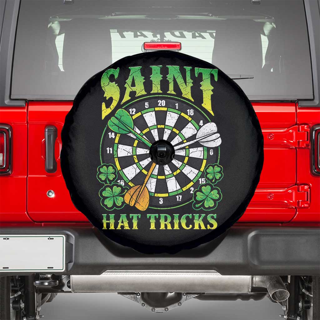 Funny Darts St Patricks Day Gift Spare Tire Cover Saint Hat Tricks