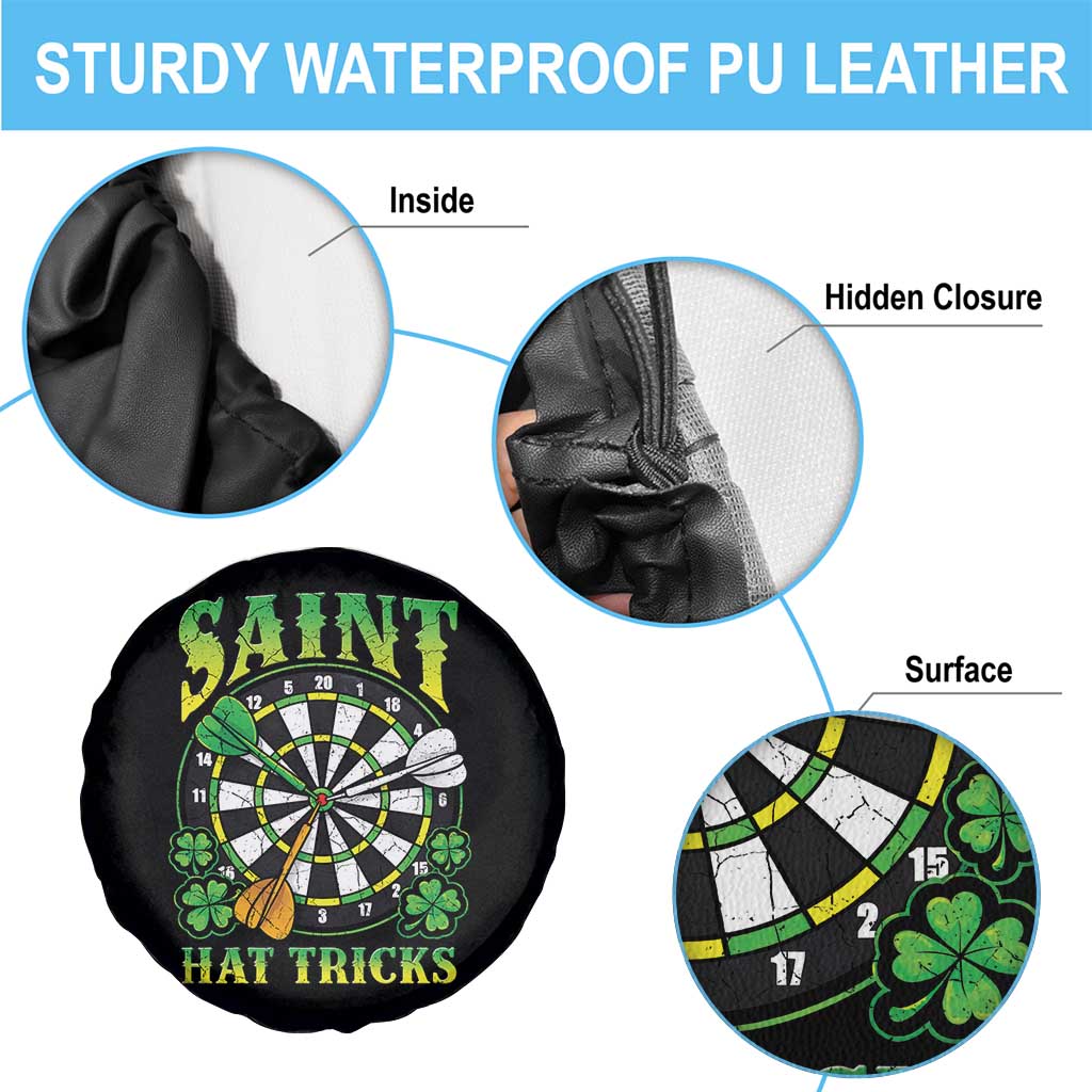 Funny Darts St Patricks Day Gift Spare Tire Cover Saint Hat Tricks