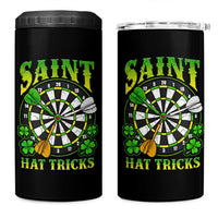Funny Darts St Patricks Day Gift 4 in 1 Can Cooler Tumbler Saint Hat Tricks