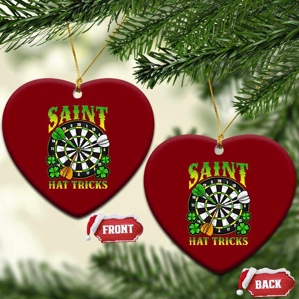 Funny Darts St Patricks Day Gift Ceramic Ornament Saint Hat Tricks