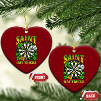 Funny Darts St Patricks Day Gift Ceramic Ornament Saint Hat Tricks